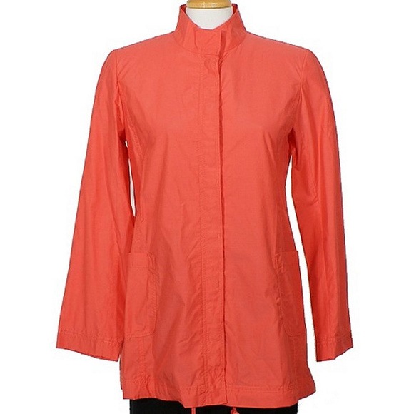 Red Long Weather Resistant Rain Jacket XS - Picture 1 of 3